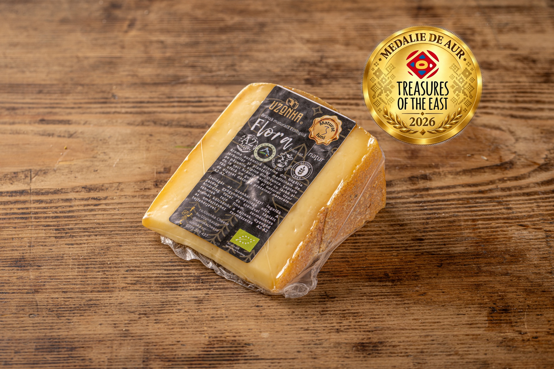 Brânză maturată Flora – ECO, A2, 100% grass-fed