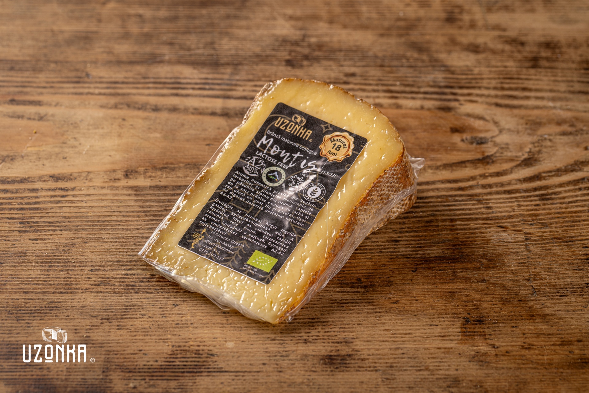 Br&acirc;nză maturată Montis peste 18 luni &ndash; Nepasteurizată, ECO A2, fără lactoză, 100% Grass-Fed