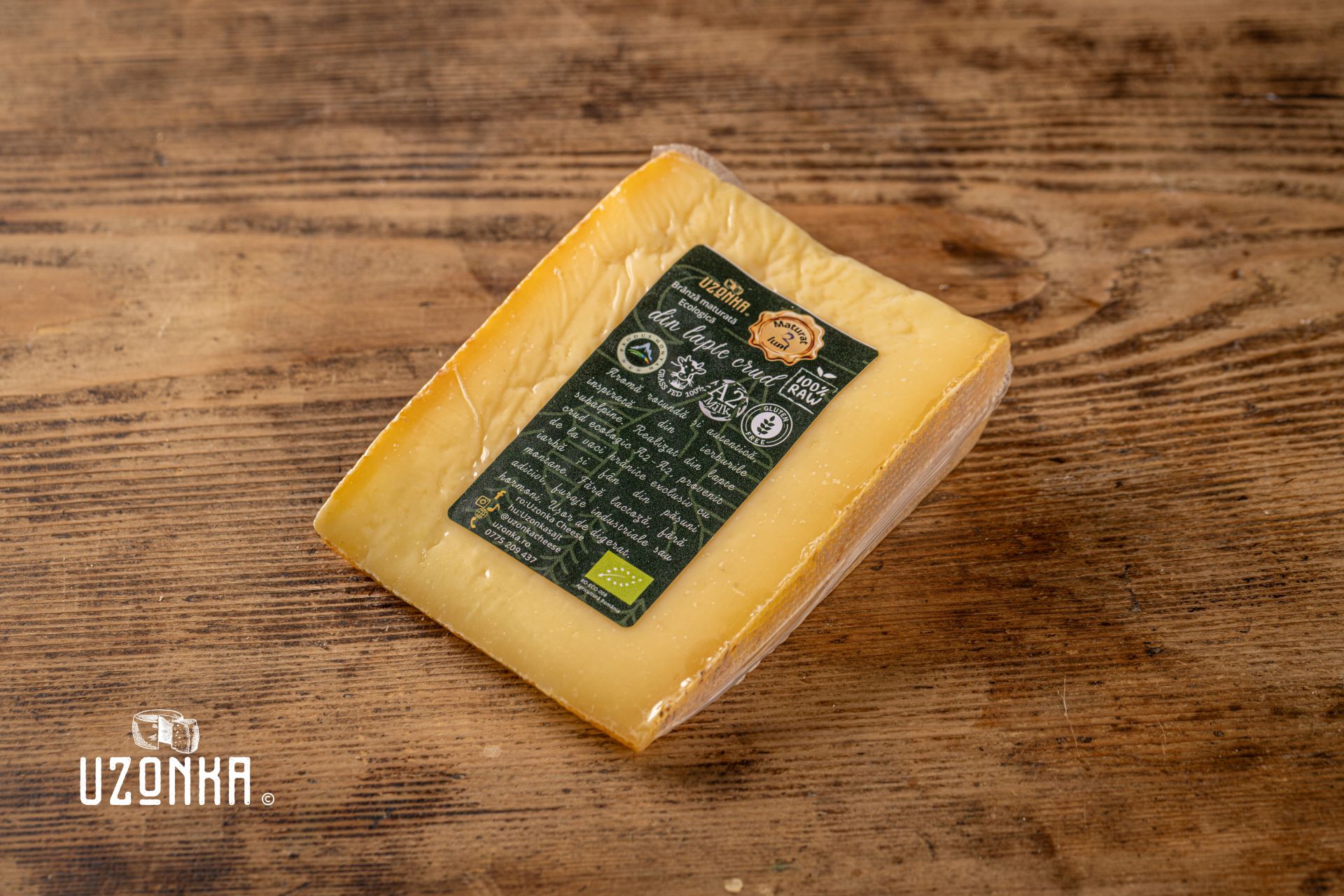 Br&acirc;nză maturată natur din lapte crud ECO A2 &ndash; 100% Grass-Fed
